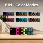 10.5-inch large LED display alarm clock