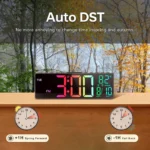 10.5-inch large LED display alarm clock - Image 4